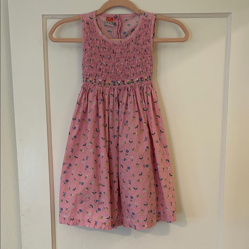 Adorable Pink Floral Kids Dress